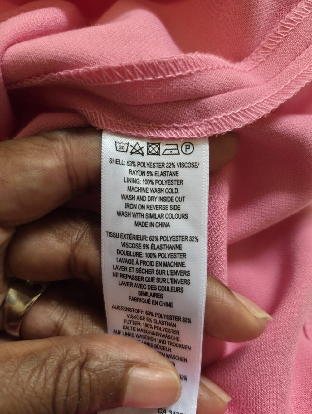 French Connection Pink Sheath Dress US 4 Square Neck Sleeveless Bodycon - Picture 4 of 4